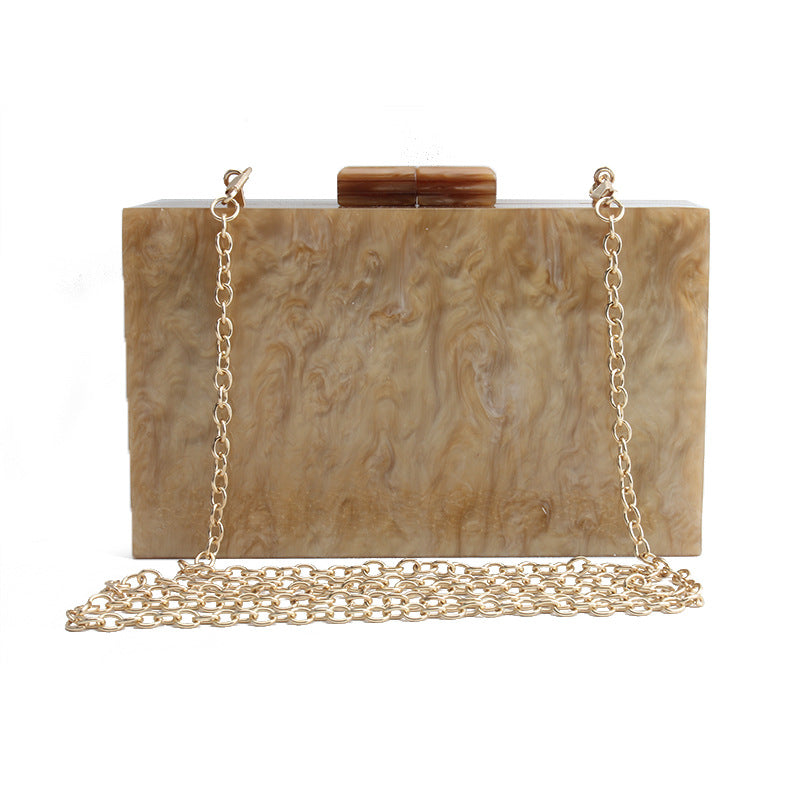 Women Marble Pattern Acrylic Clutch