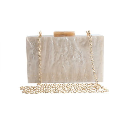 Women Marble Pattern Acrylic Clutch