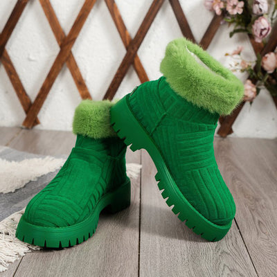 Fashion Beautiful Bold Colours Thick Winter Warm Boots