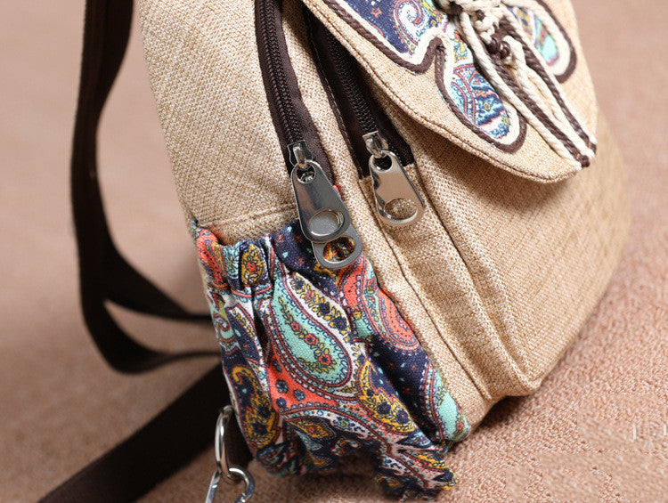 A touch of colourful backpack