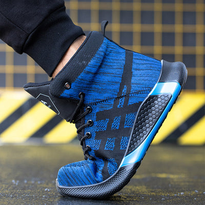 Warm Thickened Breathable Lace-up Safety Shoes