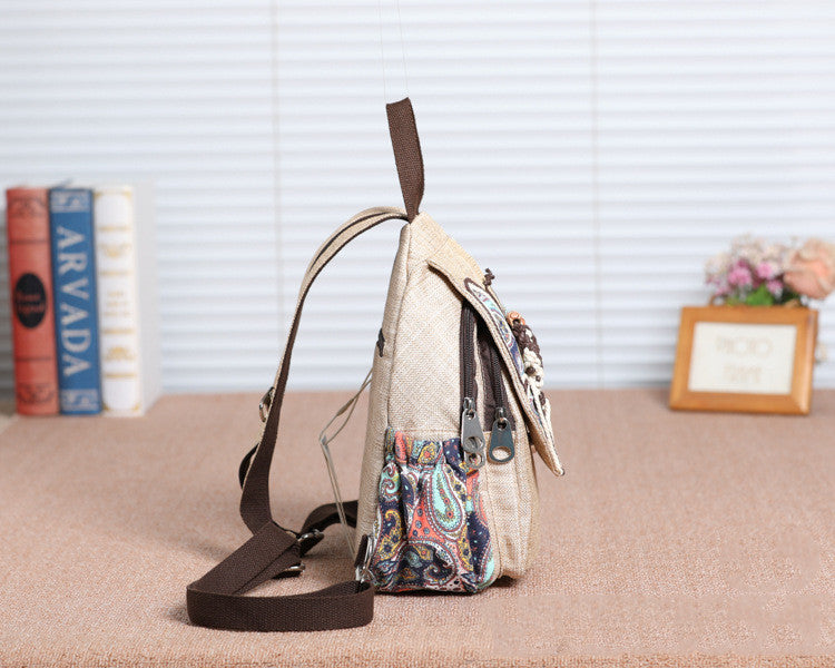 A touch of colourful backpack