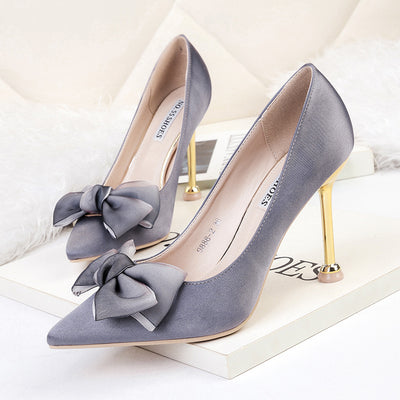Sexy High Heels Stiletto Bow Women's Single Shoes