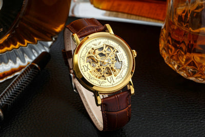 Nunos are hollow waterproof belt mechanical watch