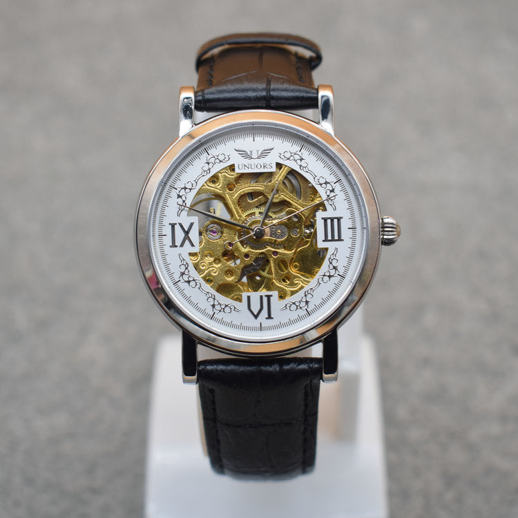 Nunos are hollow waterproof belt mechanical watch