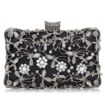 Hollow diamond cheongsam rhinestone bag clutch shoulder