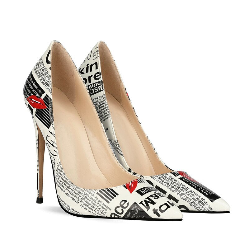 Doodle fashion high heels