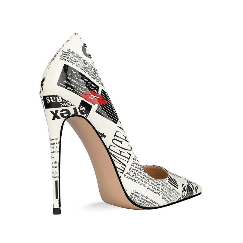 Doodle fashion high heels