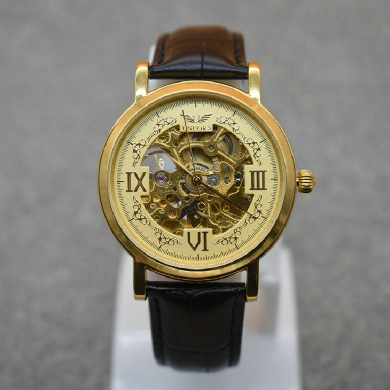Nunos are hollow waterproof belt mechanical watch