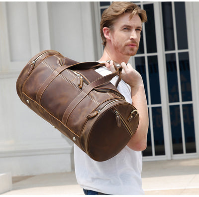 Retro Men's Leather Travel Bag