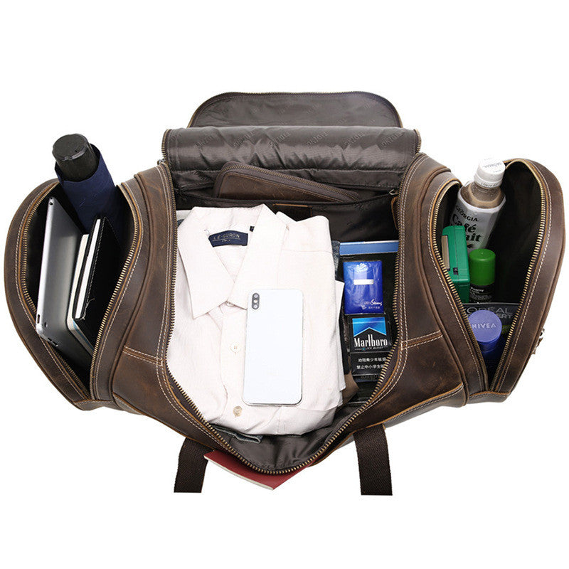 Retro Men's Leather Travel Bag