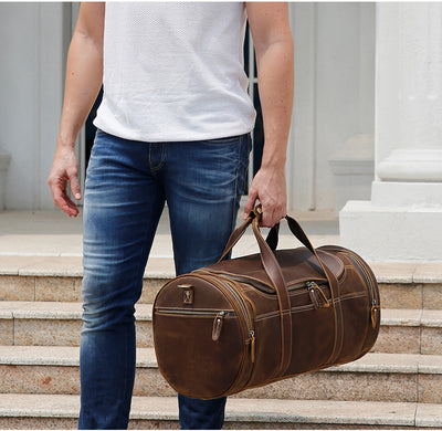 Retro Men's Leather Travel Bag