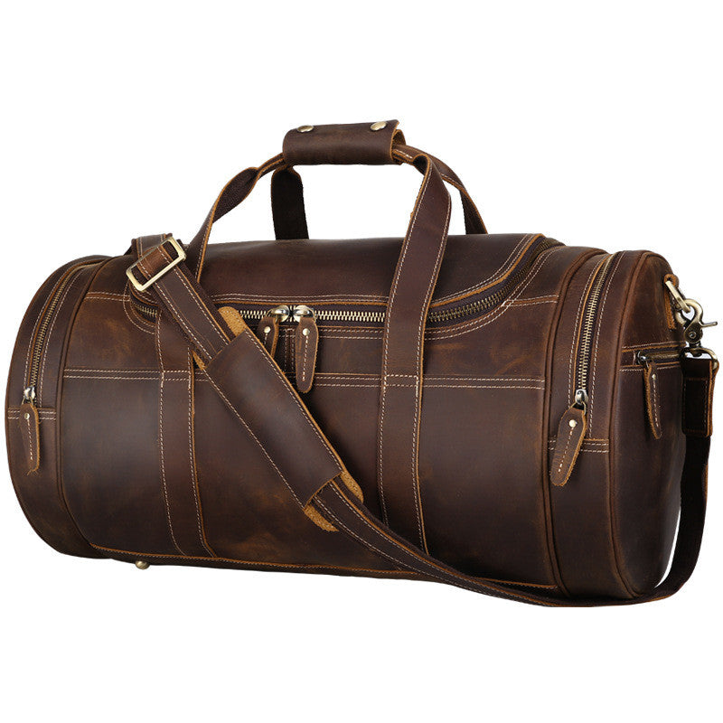 Retro Men's Leather Travel Bag
