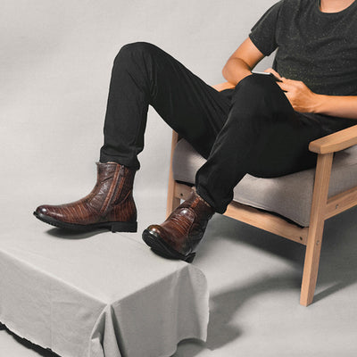 Winter Warm Leather Boot High Man Boots