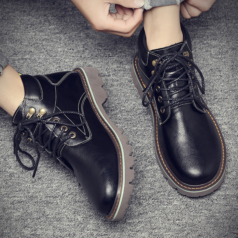 Martin Men'S Style High-Top Cotton Plus Velvet Warm Snow Boots Men