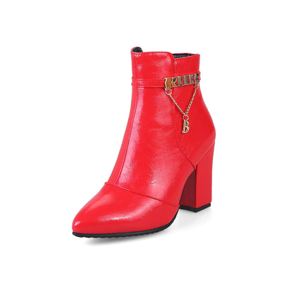Low-heel short suede short leather women boots