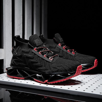 Men's middle cut fly knit couple style knives men shoes