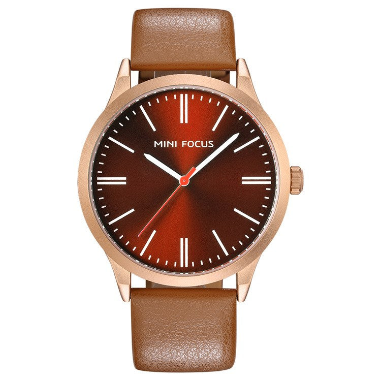 Watch Blue Quartz Casual Leather Strap