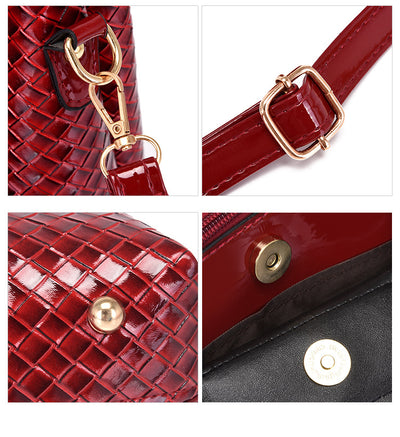 Fashion Embossed Four-piece Cover Mother Bag