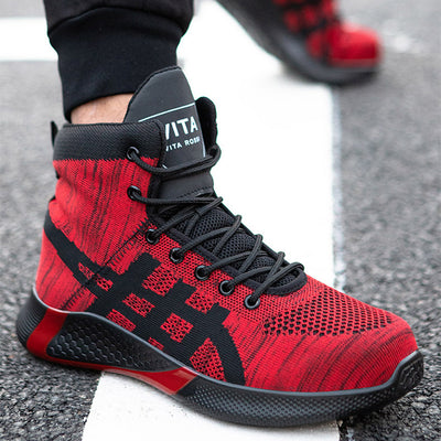 Warm Thickened Breathable Lace-up Safety Shoes