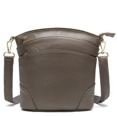 Genuine leather women's fashion bucket bag
