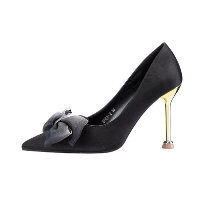 Sexy High Heels Stiletto Bow Women's Single Shoes