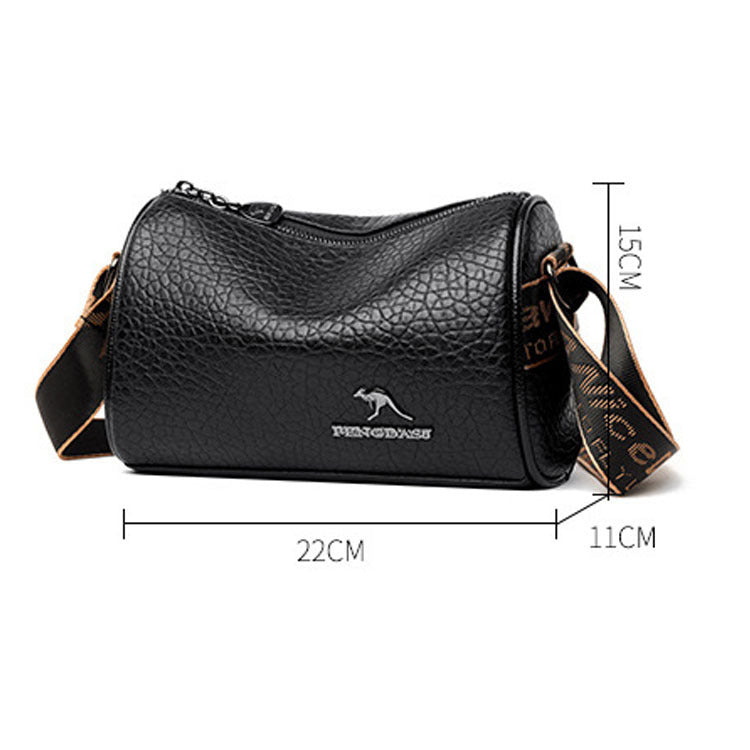 Women's Round Trendy Fashion Wide Strap Shoulder Messenger Bag