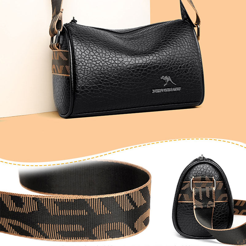 Women's Round Trendy Fashion Wide Strap Shoulder Messenger Bag