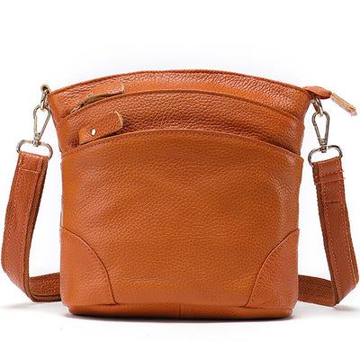Genuine leather women's fashion bucket bag