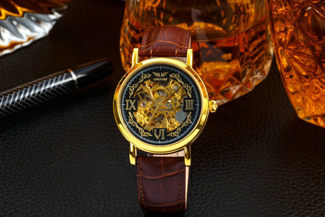 Nunos are hollow waterproof belt mechanical watch