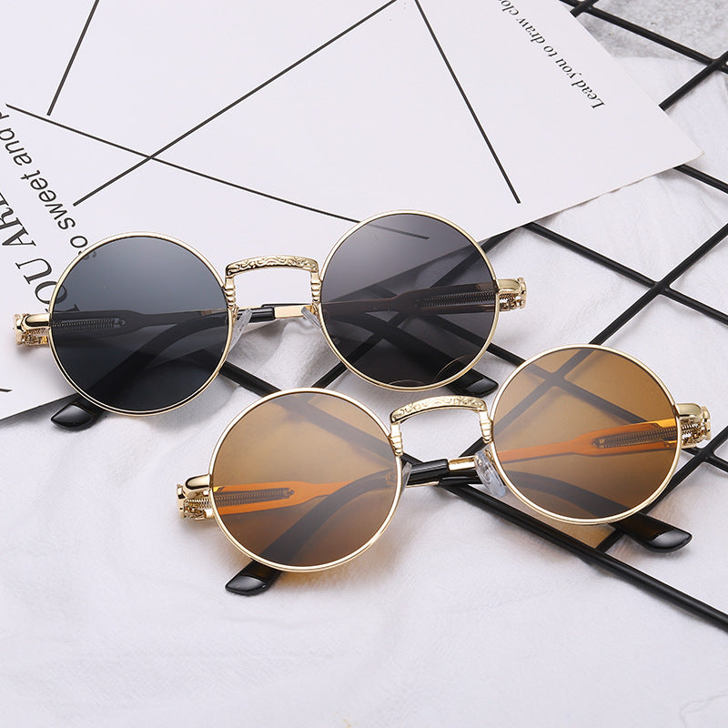 Retro Round Frame Sunglasses