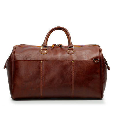 Men's Large Capacity Genuine Leather Travel Bag