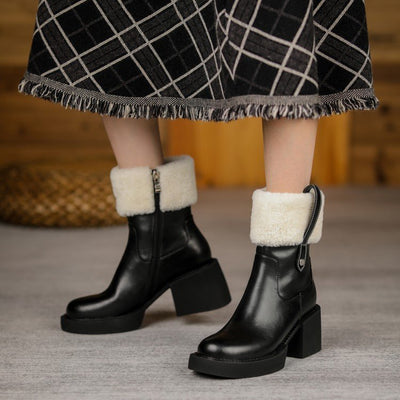 Fashion Thick High Heel Women Boots