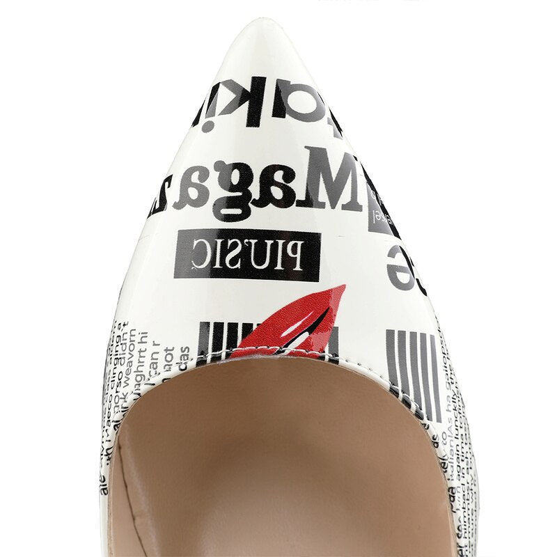 Doodle fashion high heels