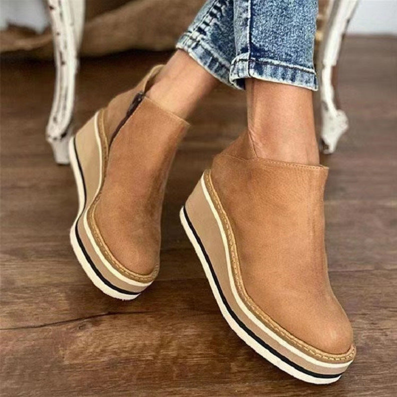 Ankle Boots Women with Chunky Block