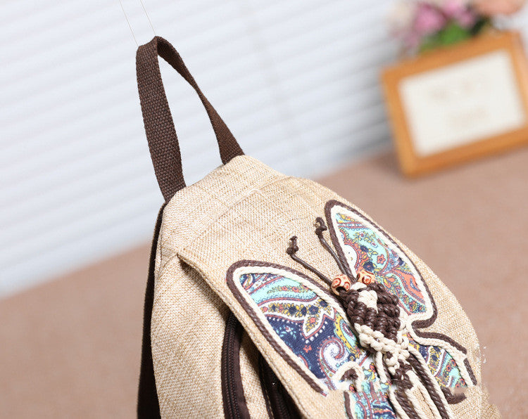 A touch of colourful backpack