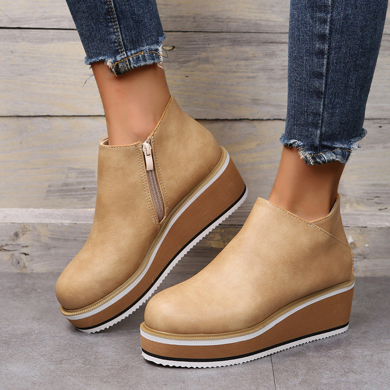 Ankle Boots Women with Chunky Block