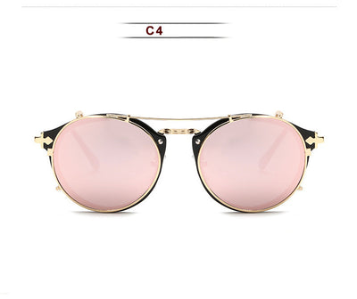 Metal Round Ladies Outdoor Sunglasses Set