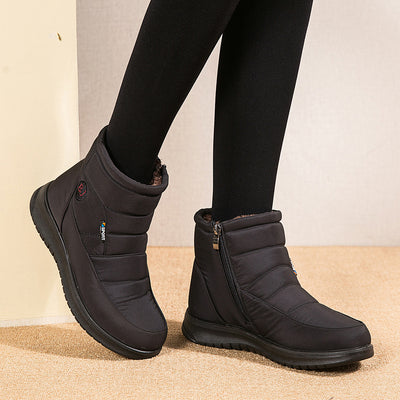 Women Non-slip Waterproof Snow Flat Heels Warm Boots