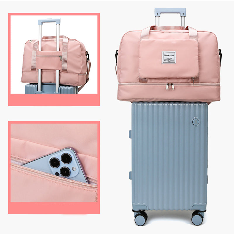 Foldable Travel Duffel Sports Gym Tote Bag Women