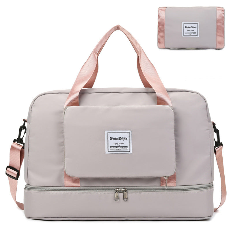 Foldable Travel Duffel Sports Gym Tote Bag Women