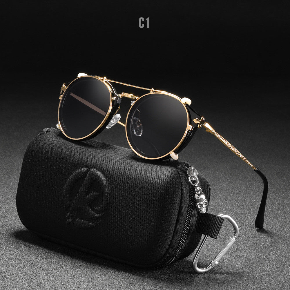 Metal Round Ladies Outdoor Sunglasses Set