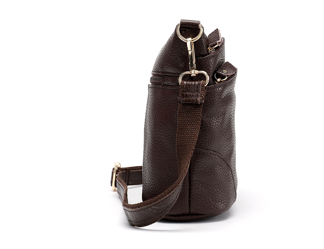 Genuine leather women's fashion bucket bag