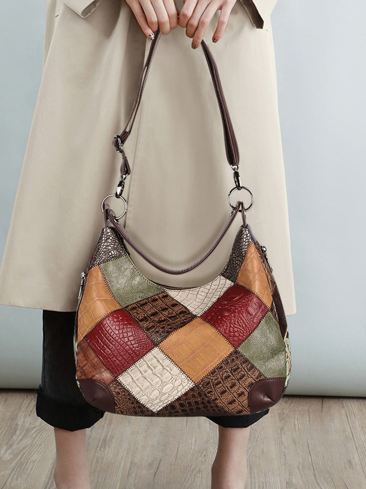 Women's Large Capacity Genuine Leather Tote Bag