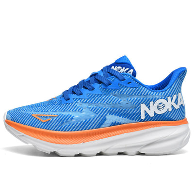 Fashion Lace-up Mesh Sneakers Lightweight Shock Absorption Training Shoes Soft-sole Running Sports Shoes