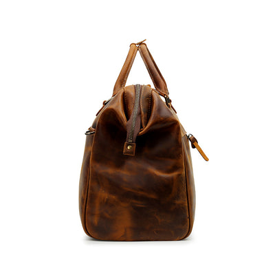 Men's Large Capacity Genuine Leather Travel Bag