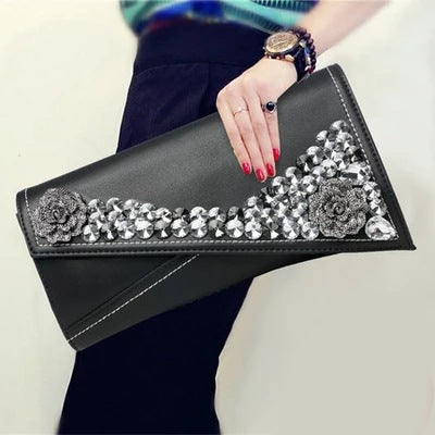 Rhinestone Envelope Clutch