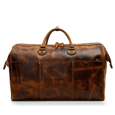 Men's Large Capacity Genuine Leather Travel Bag