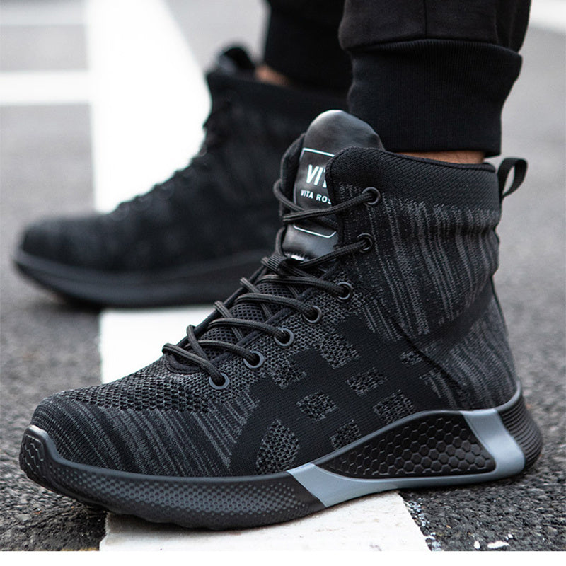 Warm Thickened Breathable Lace-up Safety Shoes