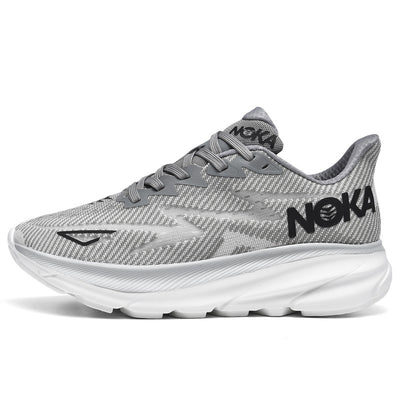 Fashion Lace-up Mesh Sneakers Lightweight Shock Absorption Training Shoes Soft-sole Running Sports Shoes